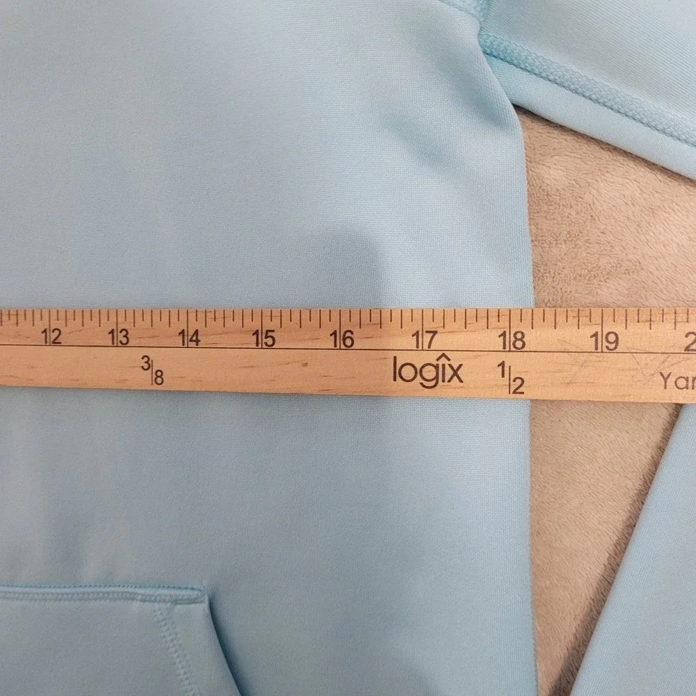 Nike Therma-FIT Hoodie Pullover Sweatshirt Floral Swoosh Light Blue L‎ FLAW